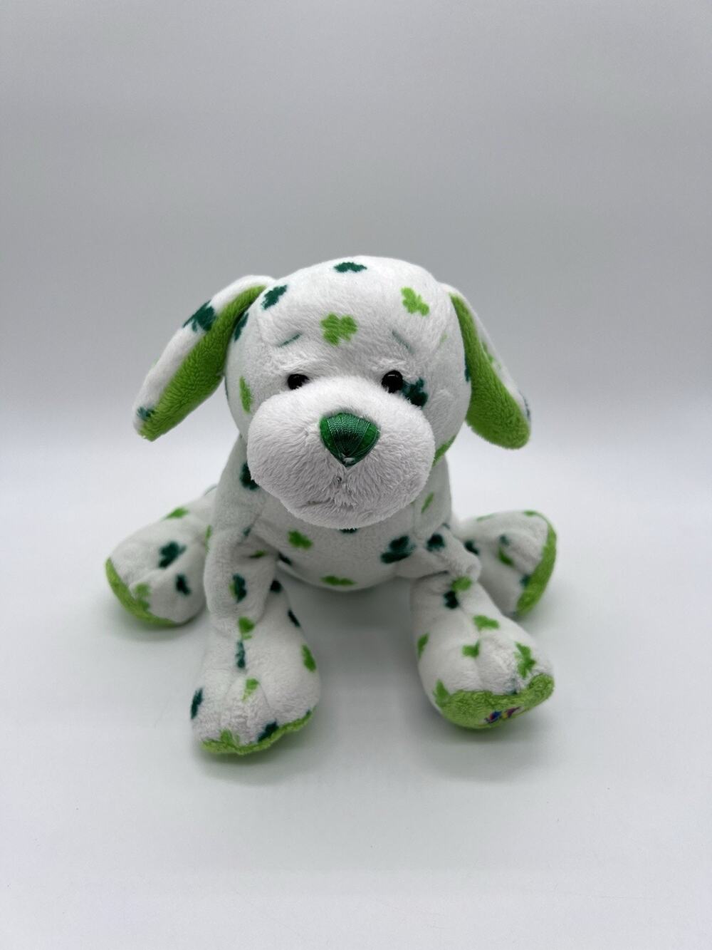 Ganz Webkinz Clover Puppy HM447 Plush Shamrock Dog St. Patrick's Day No Code